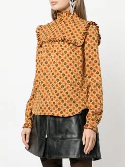 Saint Laurent ruffled collar blouse