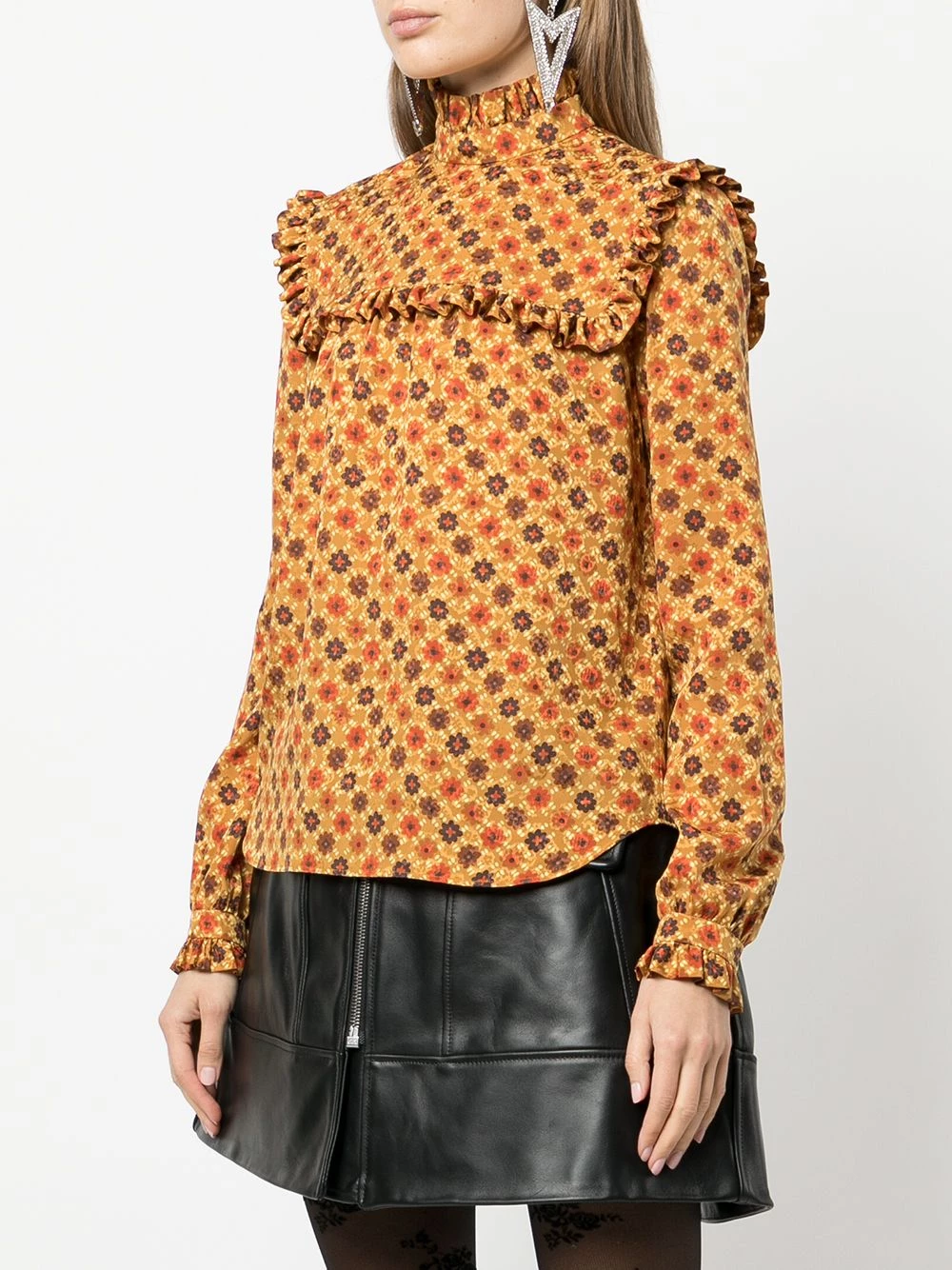 Saint Laurent ruffled collar blouse