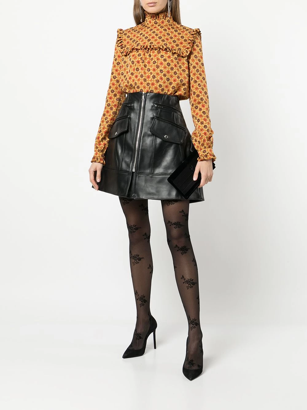 Saint Laurent ruffled collar blouse