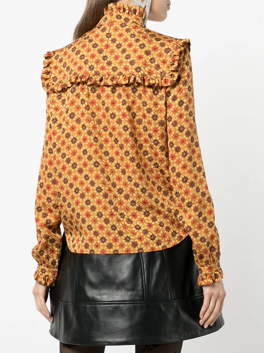 Saint Laurent ruffled collar blouse