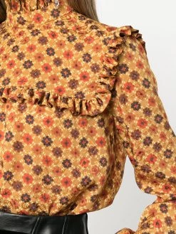 Saint Laurent ruffled collar blouse