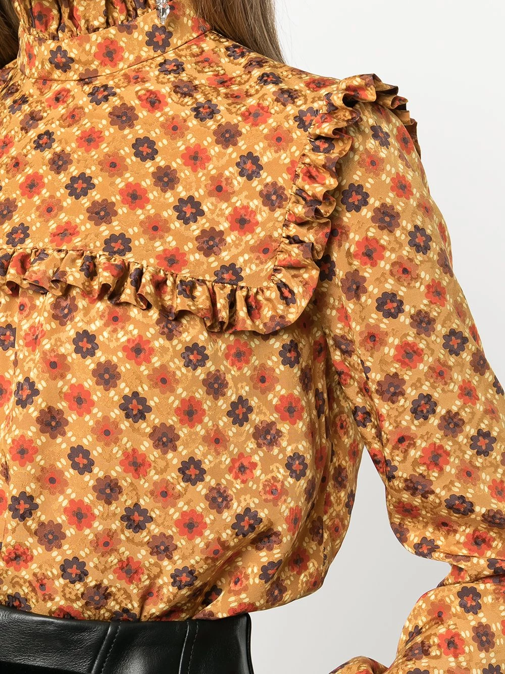 Saint Laurent ruffled collar blouse