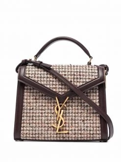 Saint Laurent mini Cassandra tweed tote bag