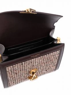 Saint Laurent mini Cassandra tweed tote bag