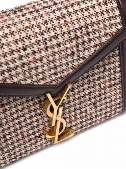 Saint Laurent mini Cassandra tweed tote bag