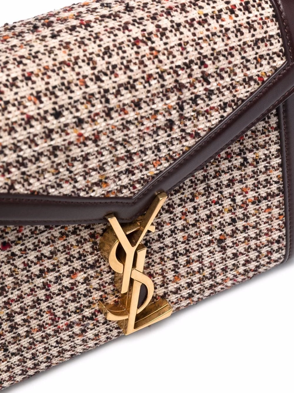 Saint Laurent mini Cassandra tweed tote bag