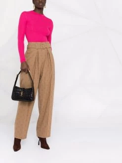 Saint Laurent Le 5 à 7 crocodile-embossed shoulder bag