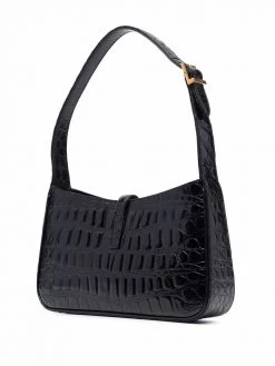 Saint Laurent Le 5 à 7 crocodile-embossed shoulder bag