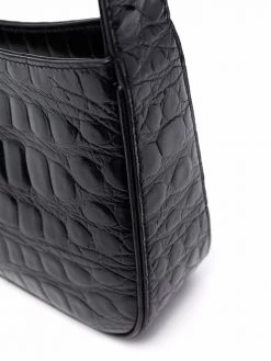 Saint Laurent Le 5 à 7 crocodile-embossed shoulder bag