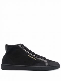 Saint Laurent mid-top lace-up sneakers