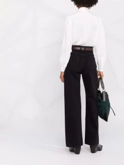 Saint Laurent pussy-bow collar silk blouse