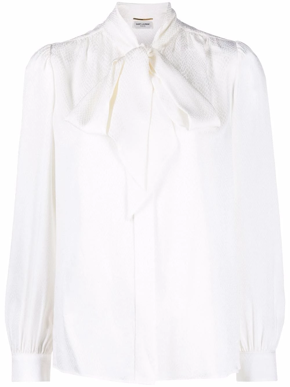 Saint Laurent pussy-bow collar silk blouse
