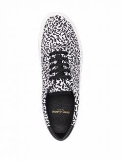 Saint Laurent Venice sparkle-print low-top sneakers