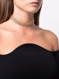 Saint Laurent crystal-embellished strass choker