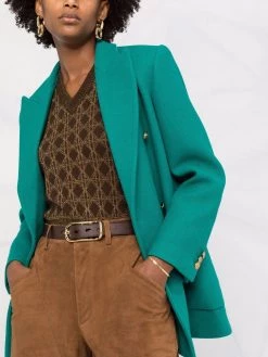 Saint Laurent metallic threading knitted vest