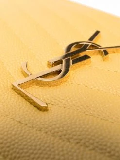 Saint Laurent logo-plaque quilted leather satchel