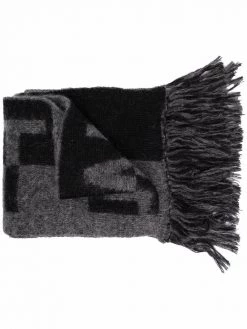 Saint Laurent logo-print scarf