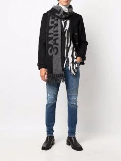 Saint Laurent logo-print scarf