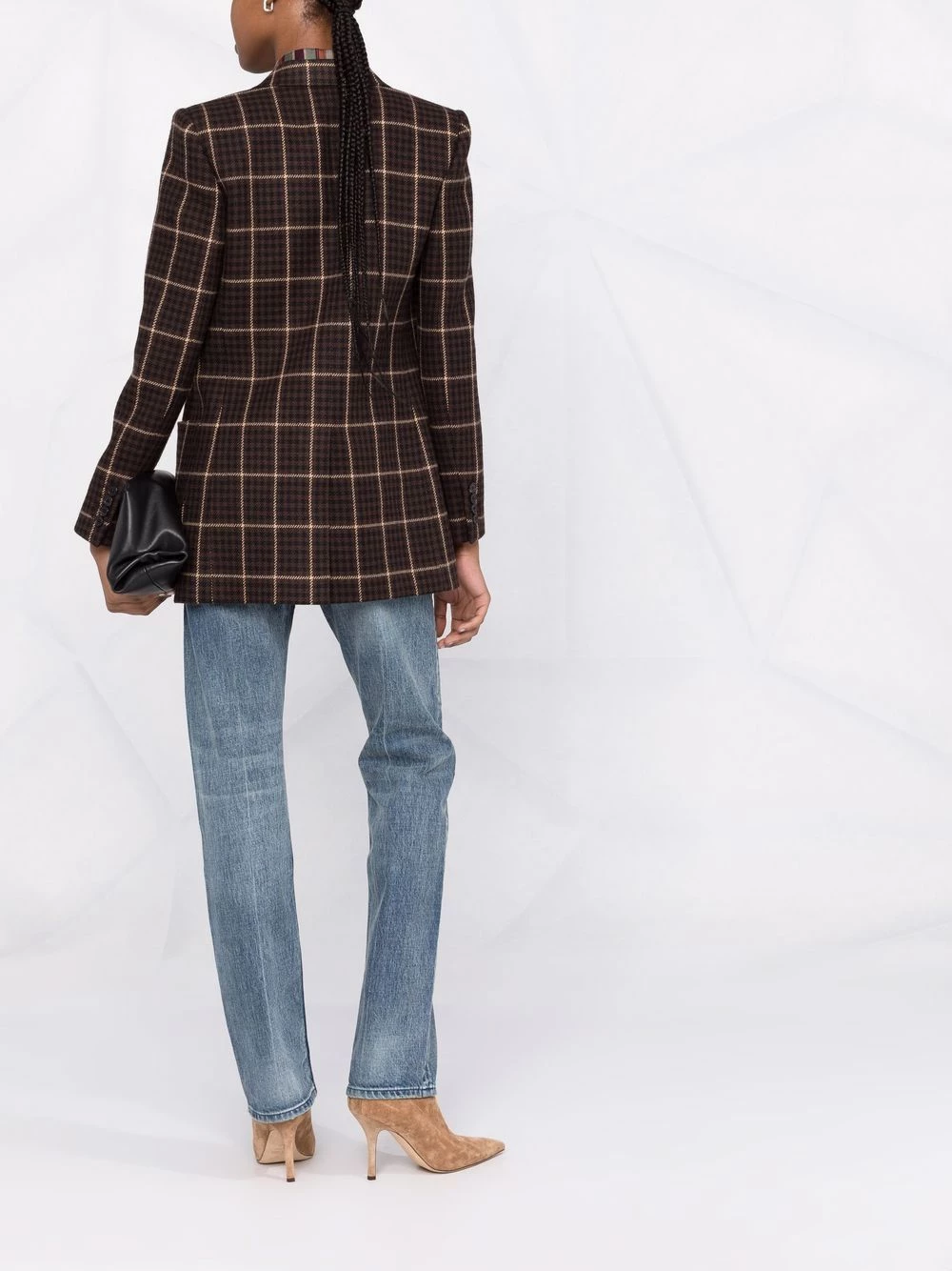 Saint Laurent checked double-breasted blazer