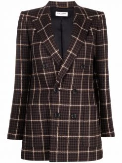 Saint Laurent checked double-breasted blazer