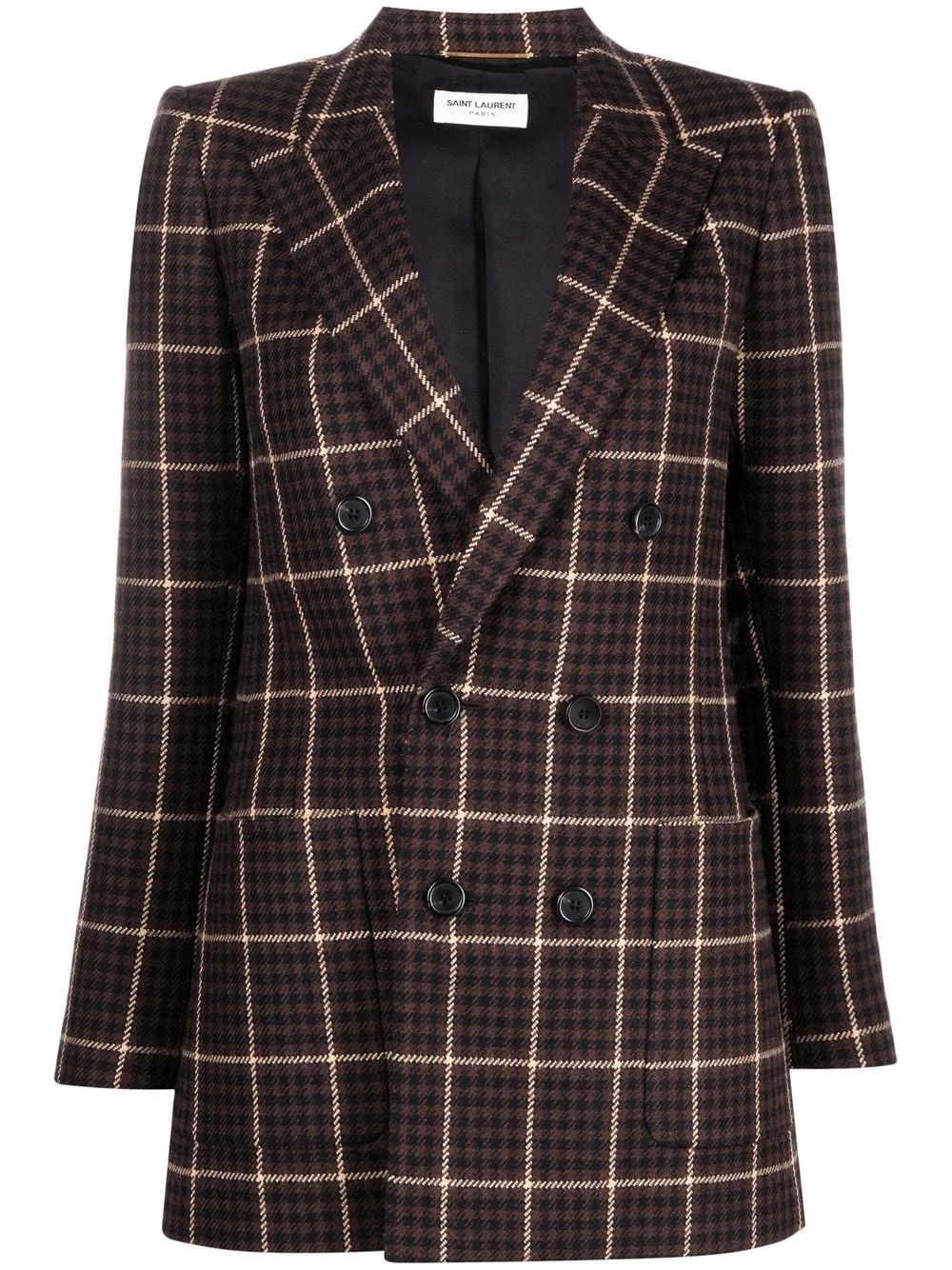 Saint Laurent checked double-breasted blazer