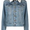 Saint Laurent shearling-collar denim jacket