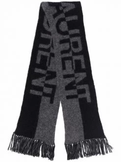 Saint Laurent two-tone logo scarf