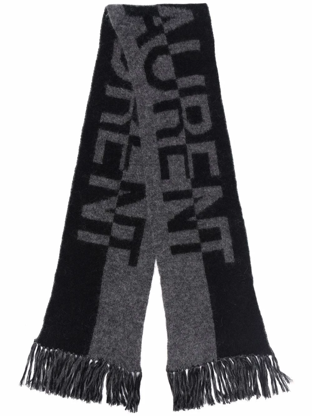 Saint Laurent two-tone logo scarf