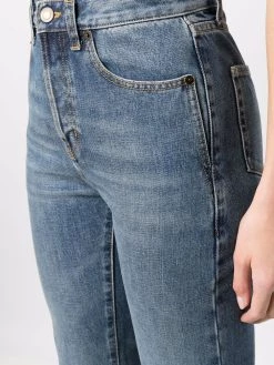 Saint Laurent high-rise straight-leg pantaboots