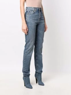 Saint Laurent high-rise straight-leg pantaboots