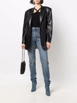 Saint Laurent high-rise straight-leg pantaboots