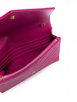 Saint Laurent Envelope chevron-quilting clutch bag