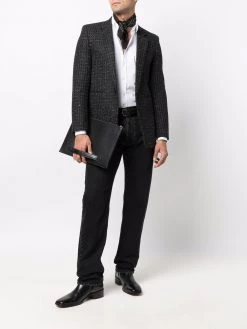 Saint Laurent tweed single-breasted blazer