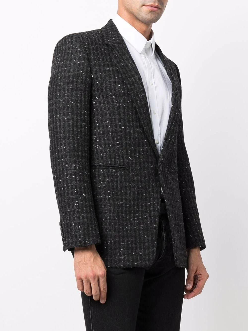 Saint Laurent tweed single-breasted blazer