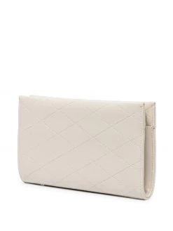 Saint Laurent quilted logo-print wallet bag