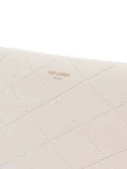 Saint Laurent quilted logo-print wallet bag