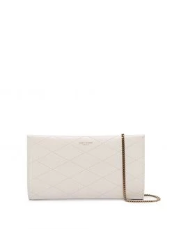 Saint Laurent quilted logo-print wallet bag