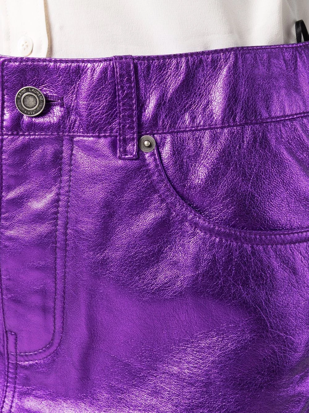 Saint Laurent iridescent mini skirt