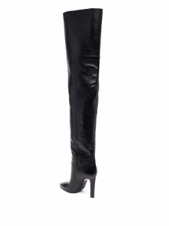 Saint Laurent Jane over-the-knee almond-toe boots