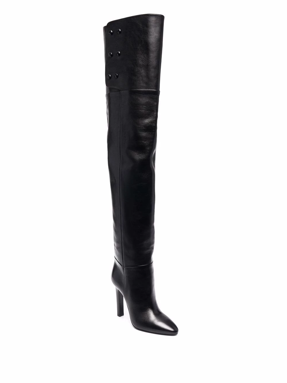 Saint Laurent Jane over-the-knee almond-toe boots