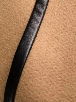 Saint Laurent contrast-trim mid-length coat