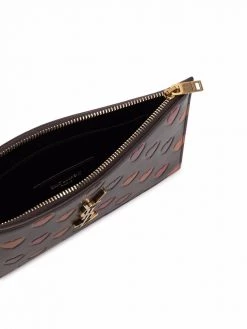 Saint Laurent heart-print leather wallet