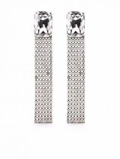 Saint Laurent rhinestone-embellished drop earrings