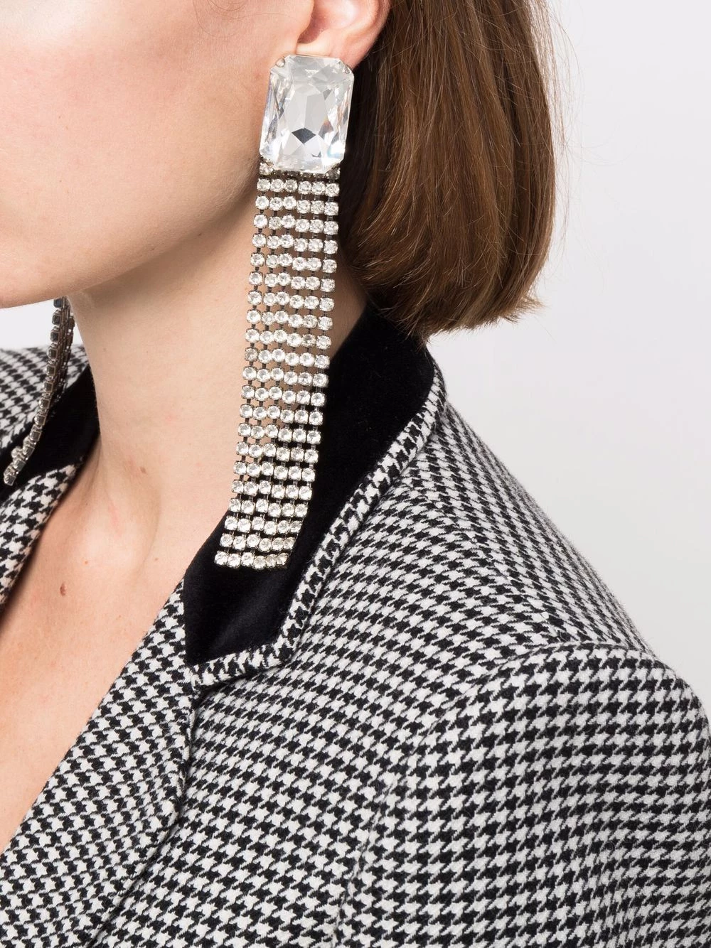 Saint Laurent rhinestone-embellished drop earrings