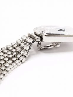 Saint Laurent rhinestone-embellished drop earrings