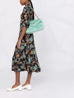 Saint Laurent small Loulou Puffer shearling shoulder bag