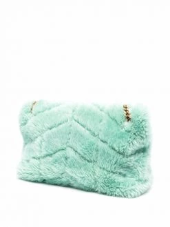 Saint Laurent small Loulou Puffer shearling shoulder bag