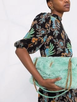 Saint Laurent small Loulou Puffer shearling shoulder bag