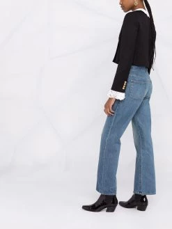 Saint Laurent cropped high-rise jeans