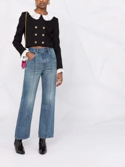 Saint Laurent cropped high-rise jeans